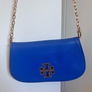 Tory Burch Royal Blue Leather Crossbody Bag